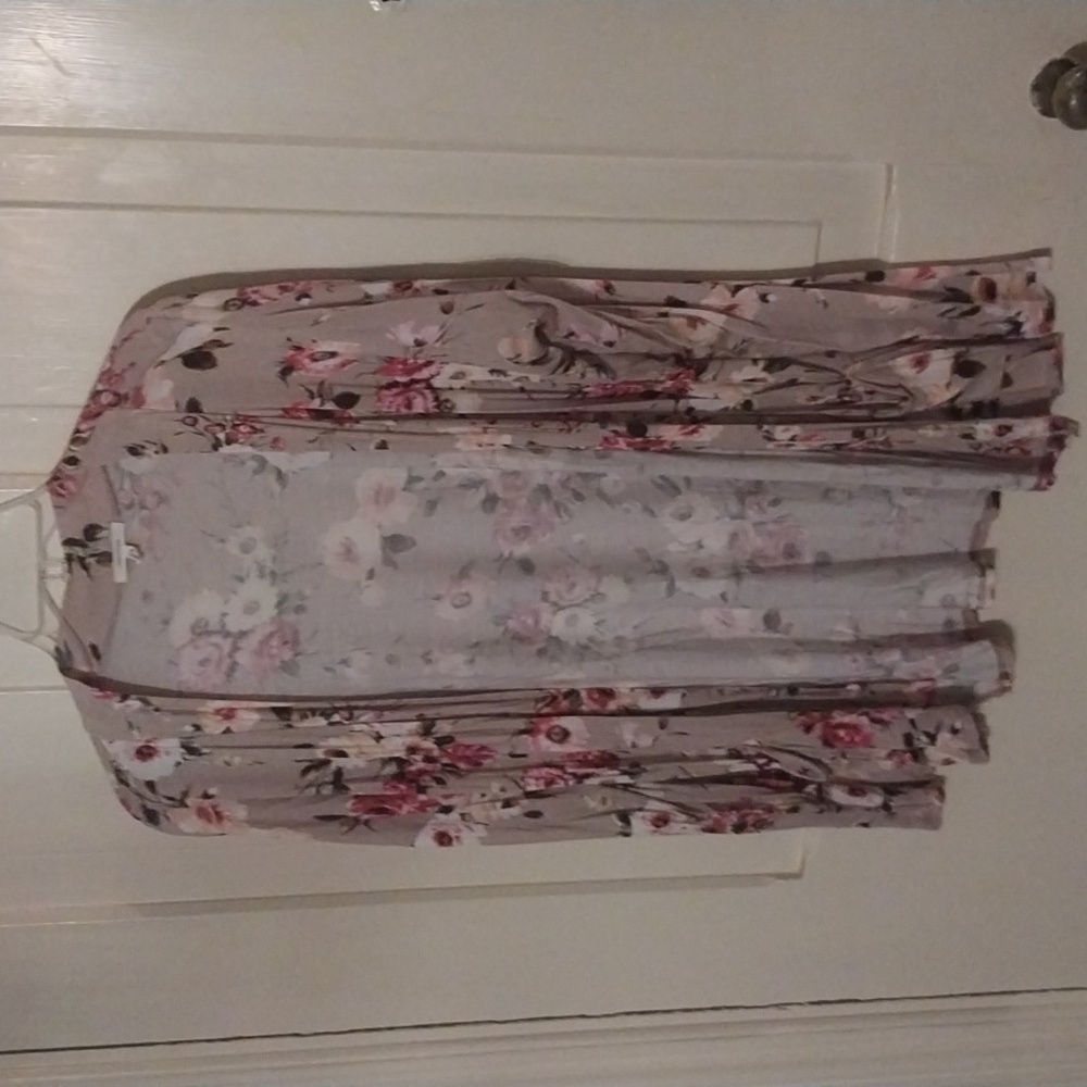 Floral on Tan Background Cover Up